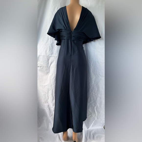 AZAZIE PAMELA Blue V-Neck Flutter Sleeve Gown - Picture 14 of 14